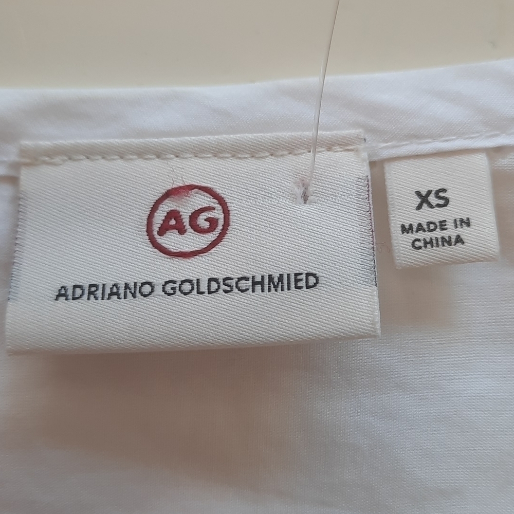 AG Adriano Goldschmied Poppy Tee Dress True White V Neck - Picture 9 of 13
